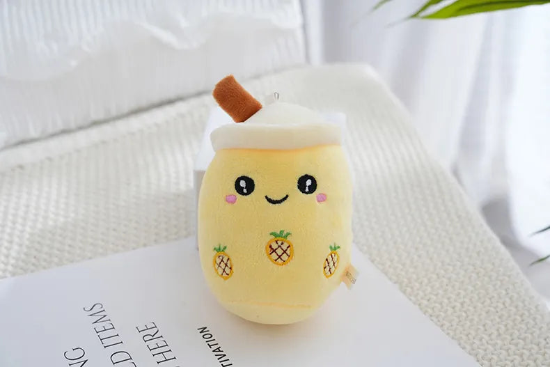 Boba Milk Tea Plushie Keychain 11cm (Pineapple)