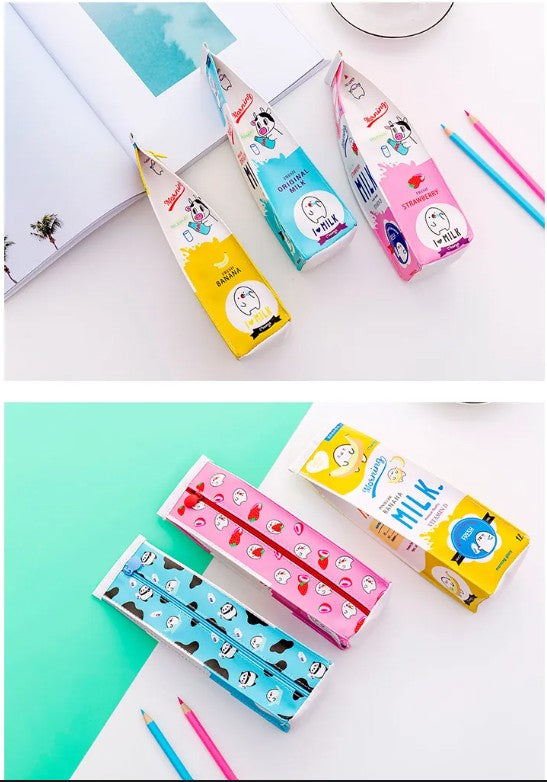 Milk Box Pencil Case 20x5.5x5cm (Pink)