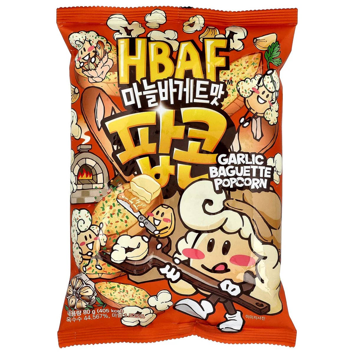 Hbaf Garlic Baguette Popcorn 80g (Korea)