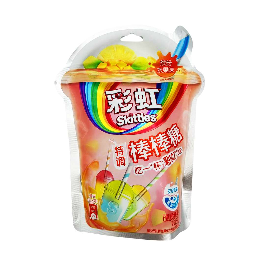 Skittles Lollipop Fruit Mix 54g (China) (5-Count Bag)